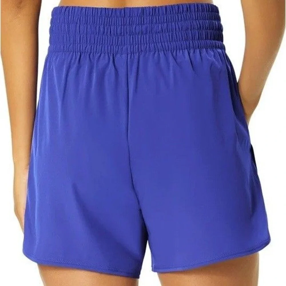 Lands' End Womens Quick-Dry UPF 50 Athletic Swim Shorts Blue Medium New